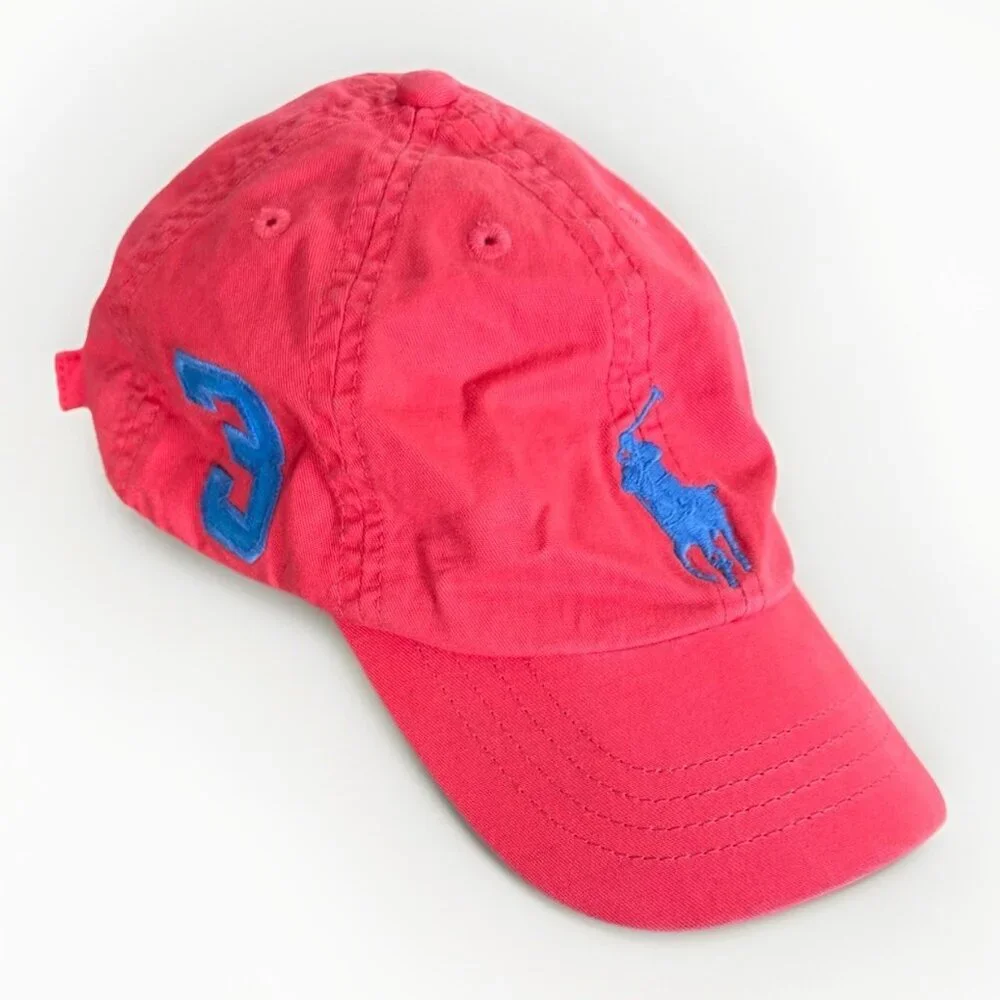 Polo Ralph Lauren‎ Red And Blue Hat Toddler One Size 4-7 Pony Preppy Classic